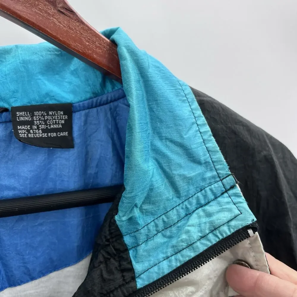 Vintage Christian Dior Monsieur Color Block Nylon Windbreaker Jacket Mens - Picture 10 of 15